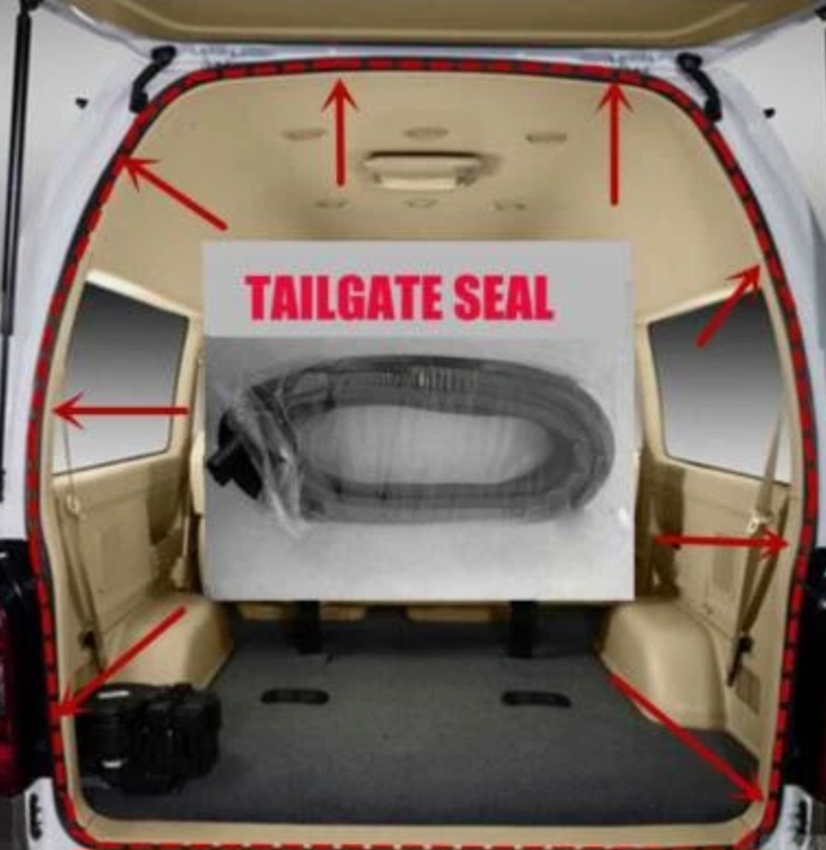 TOYOTA HIACE LWB TRH/KDH TAIL GATE RUBBER WEATHERSTRIP(RUBBER WEATHER SEAL)-03/2005 ~ 04/2019 - Image 6